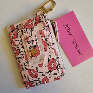 NWT Betsey Johnson "Love My Life" Credit Card Blush Case | Valentine's | BM28200